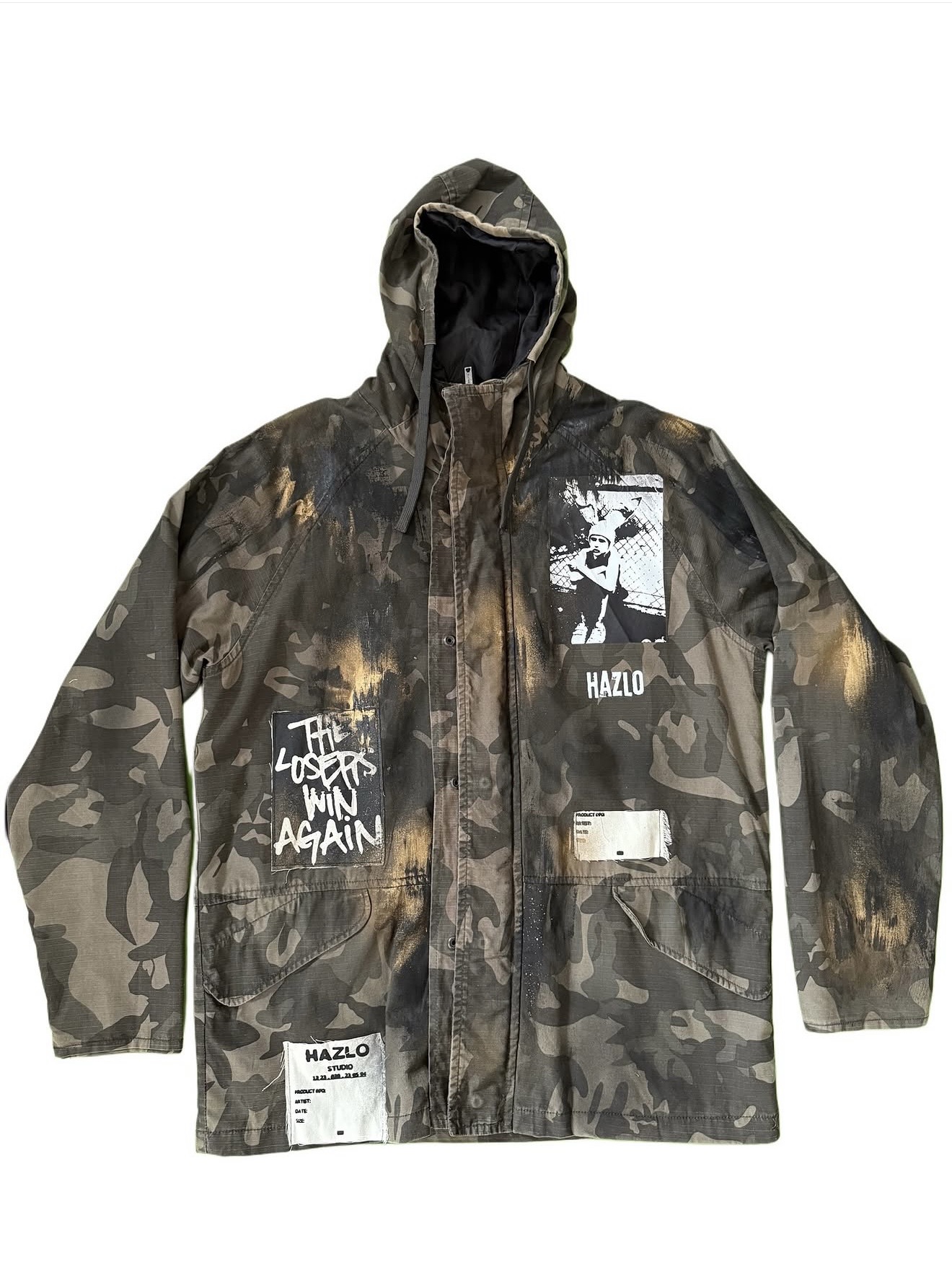 Camu jacket destroyed